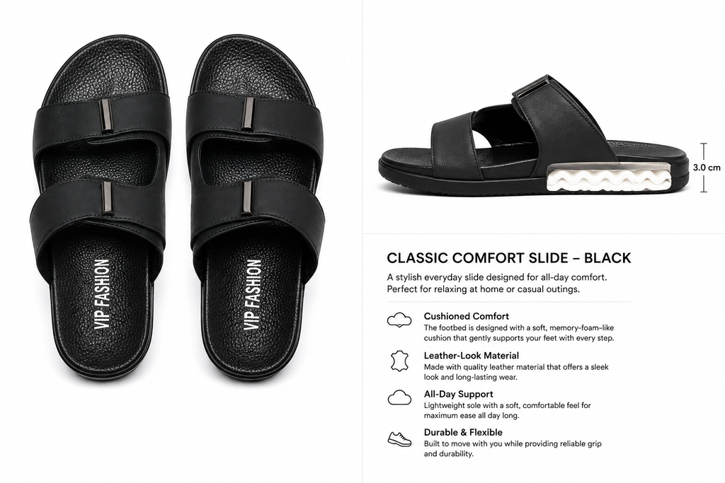 StrideFlex Comfort Double Strap Slide