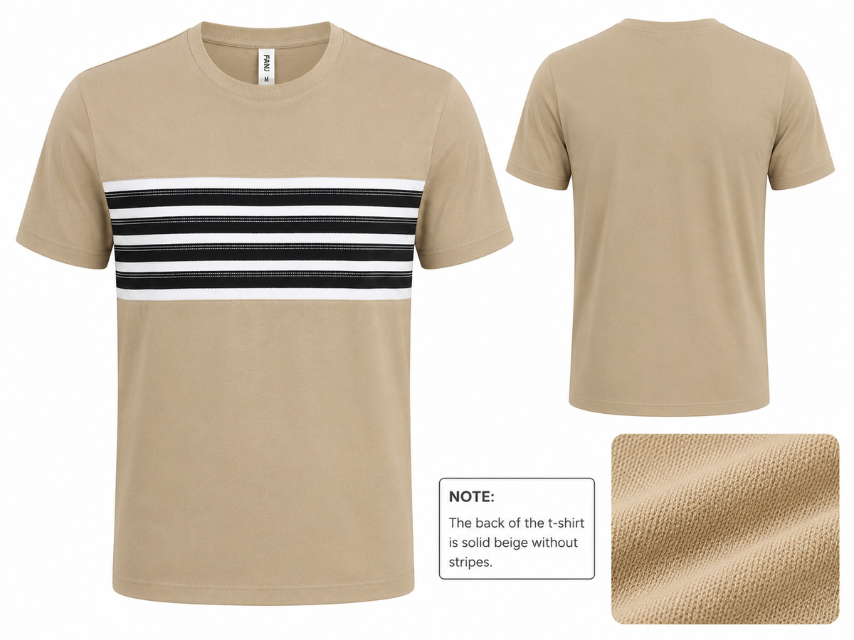 Men's Casual Striped Crew Neck T-Shirt