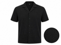Men's Textured Resort Collar Short Sleeve Shirt